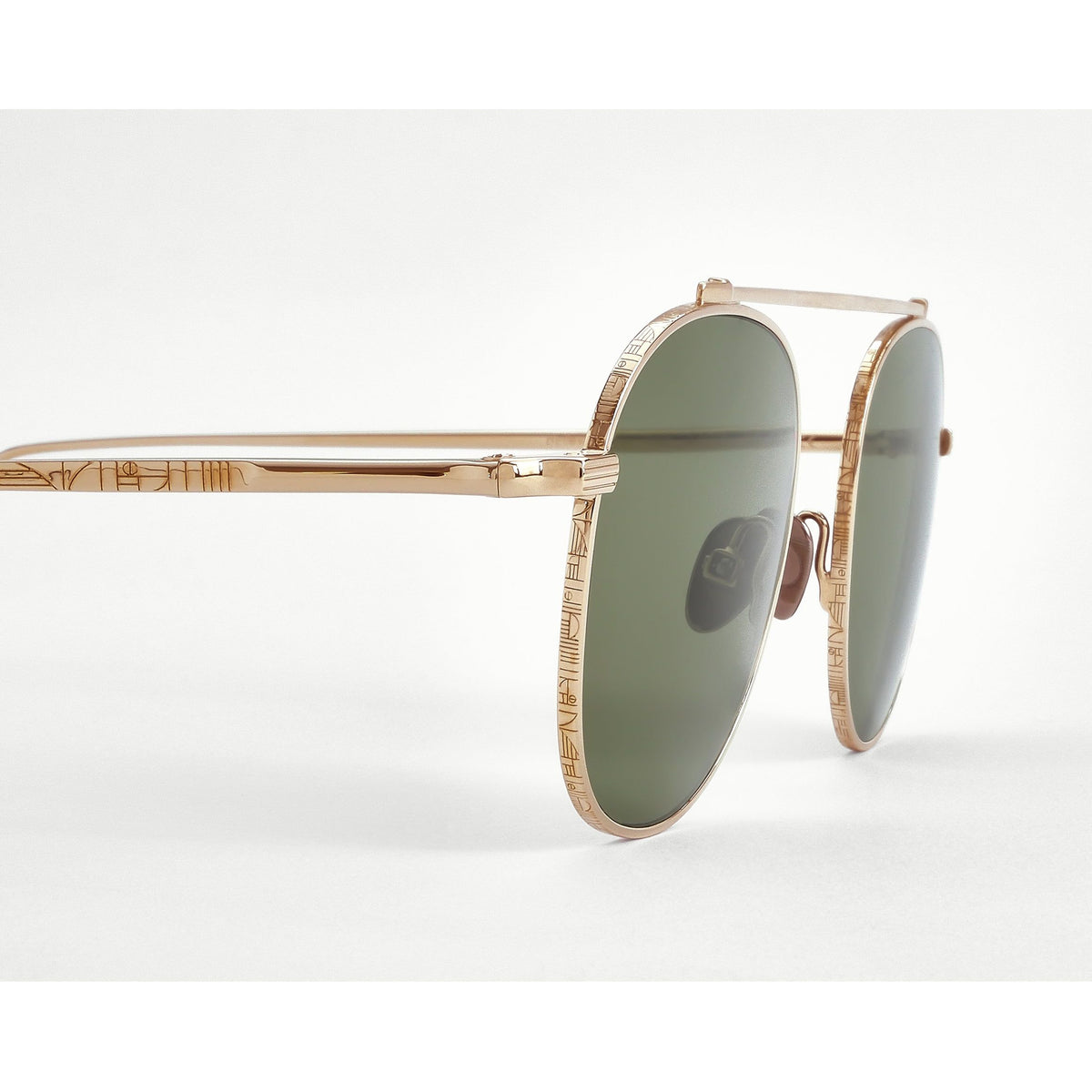 AHLEM Belleville — Sunglasses — Grey Gold/Khaki Light — detail view 2
