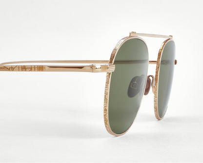 AHLEM Belleville — Sunglasses — Grey Gold/Khaki Light — detail view 2