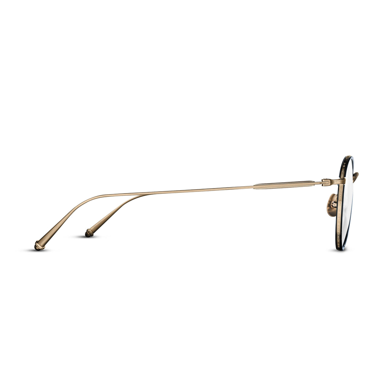 Matsuda M3085-I — Brushed Gold - Navy — side view
