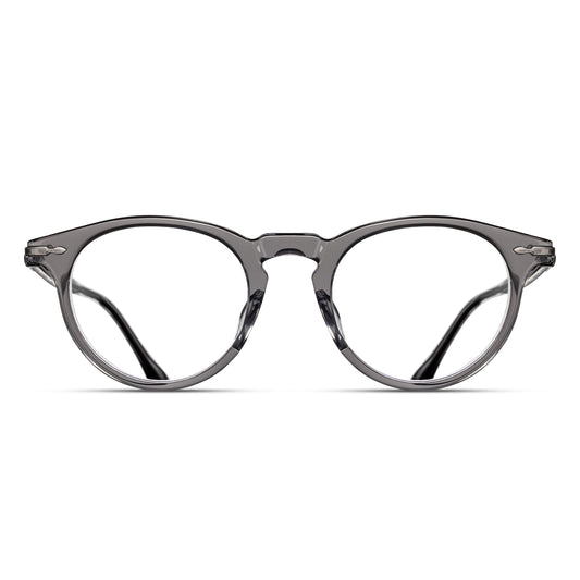 Matsuda M2058 Grey Crystal round japanese acetate eyeglasses, front view