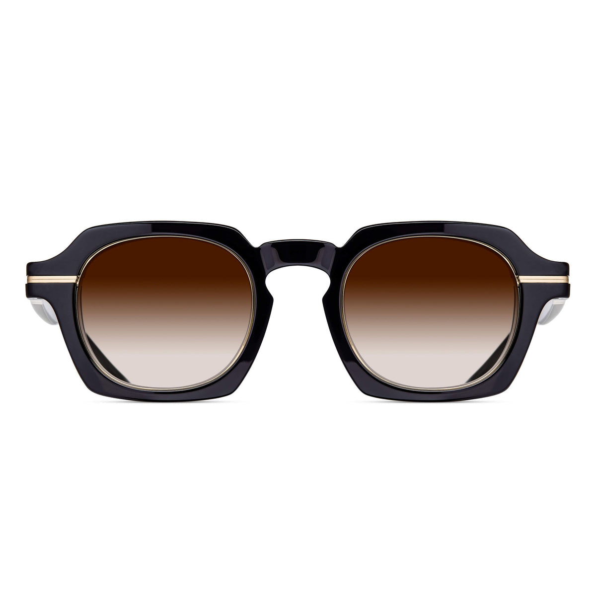 Matsuda M2055 Sunglasses - Black / Brushed Gold – view 2