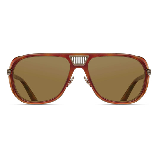 M3023-V2 Antique Gold - Demi - Brown Lens 55-16-145