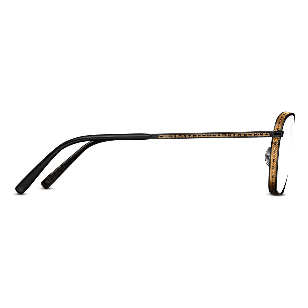 M3101 - Black / Matte Gold Clear Lens 52-21- 145