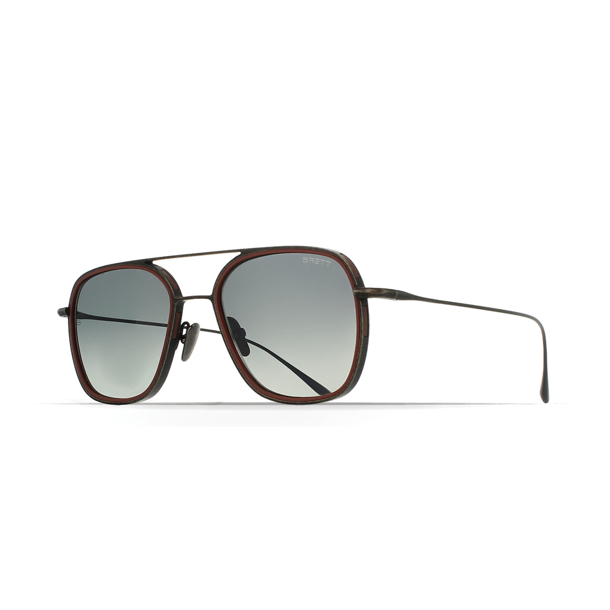 BRETT NIKI SUN C07 - Grey/Burgundy - three-quarter view