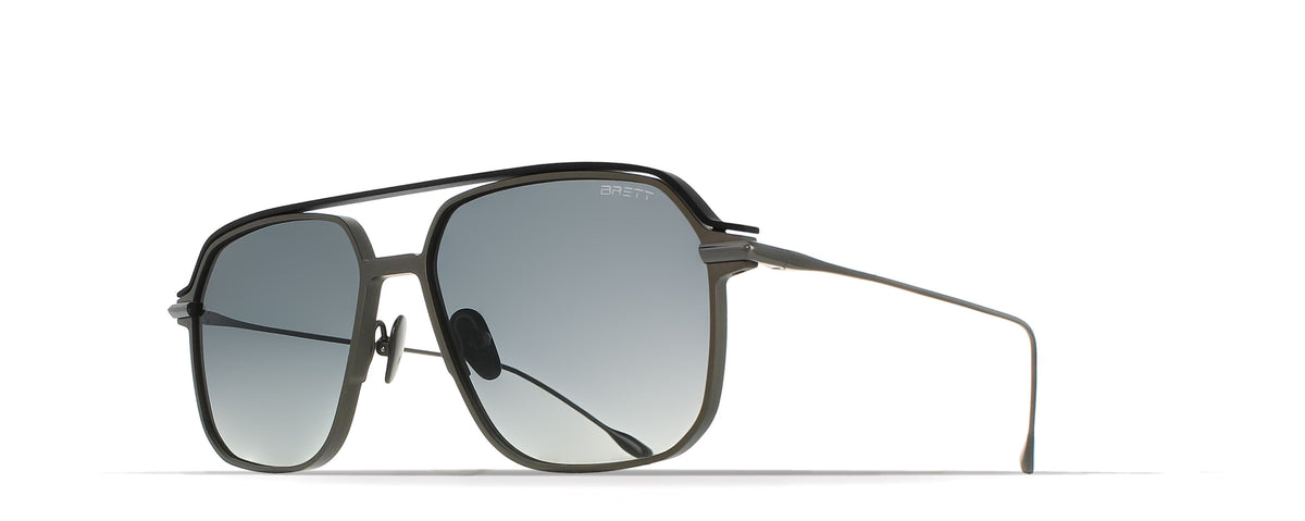 BRETT OLIVER SUN C06 - Gunmetal/Black - three-quarter view