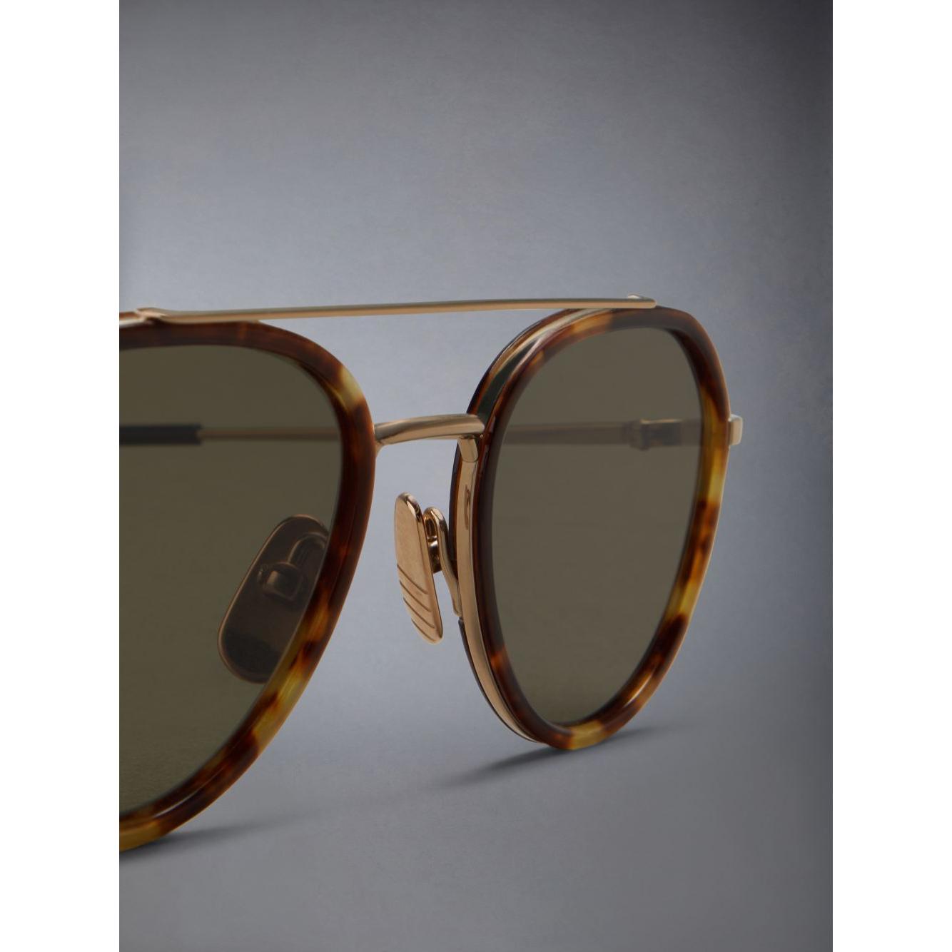 Aviator Sunglasses In Acetate And Titanium - Ues801a-G0003-215