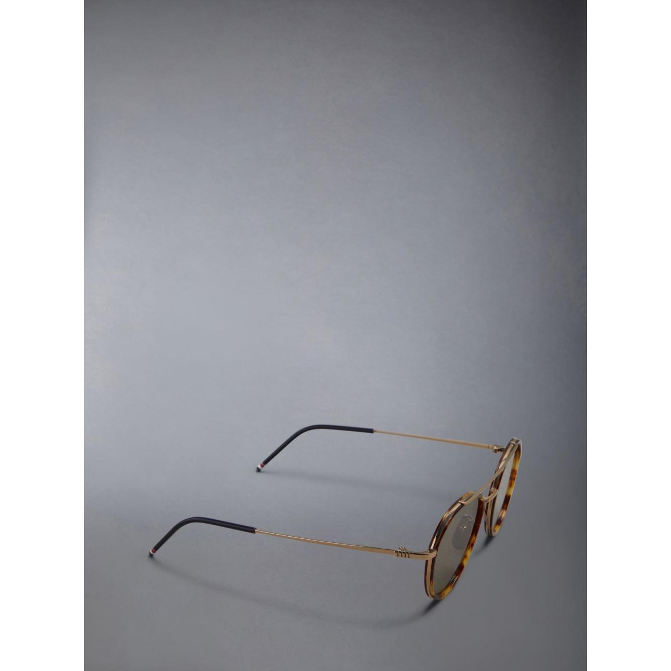 Aviator Sunglasses In Acetate And Titanium - Ues801a-G0003-215