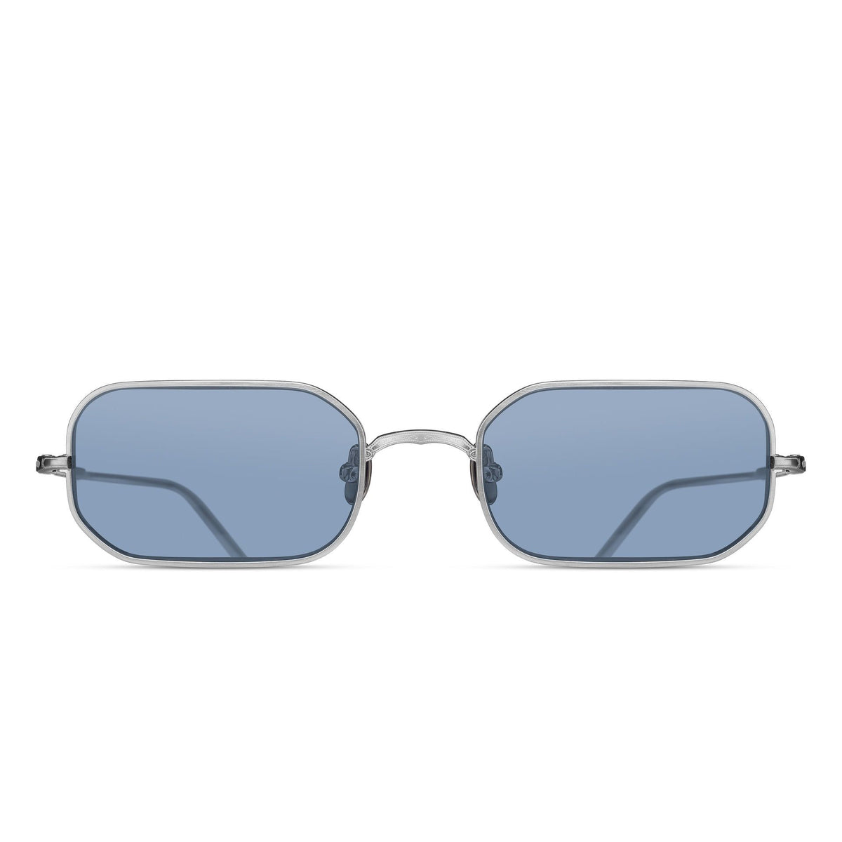 M3163 / Brushed Silver - Cobalt Blue — front view