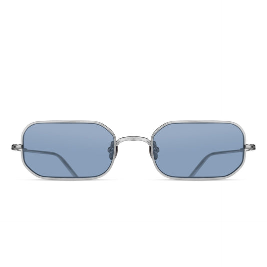M3163 / Brushed Silver - Cobalt Blue — front view
