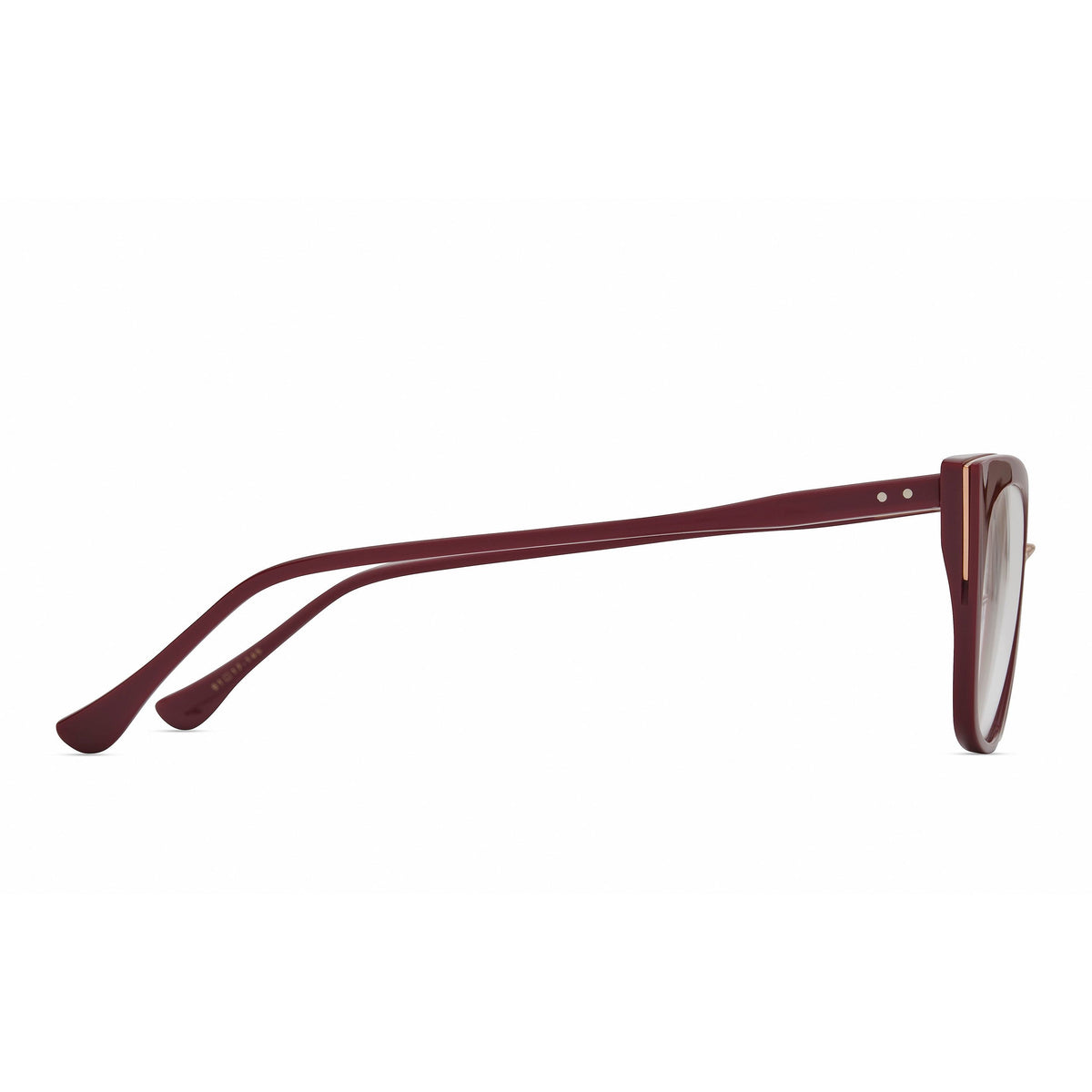 DITA Rebella — Maroon - Rose Gold — side view (DRX-3031-F-MAR-ROS-51)