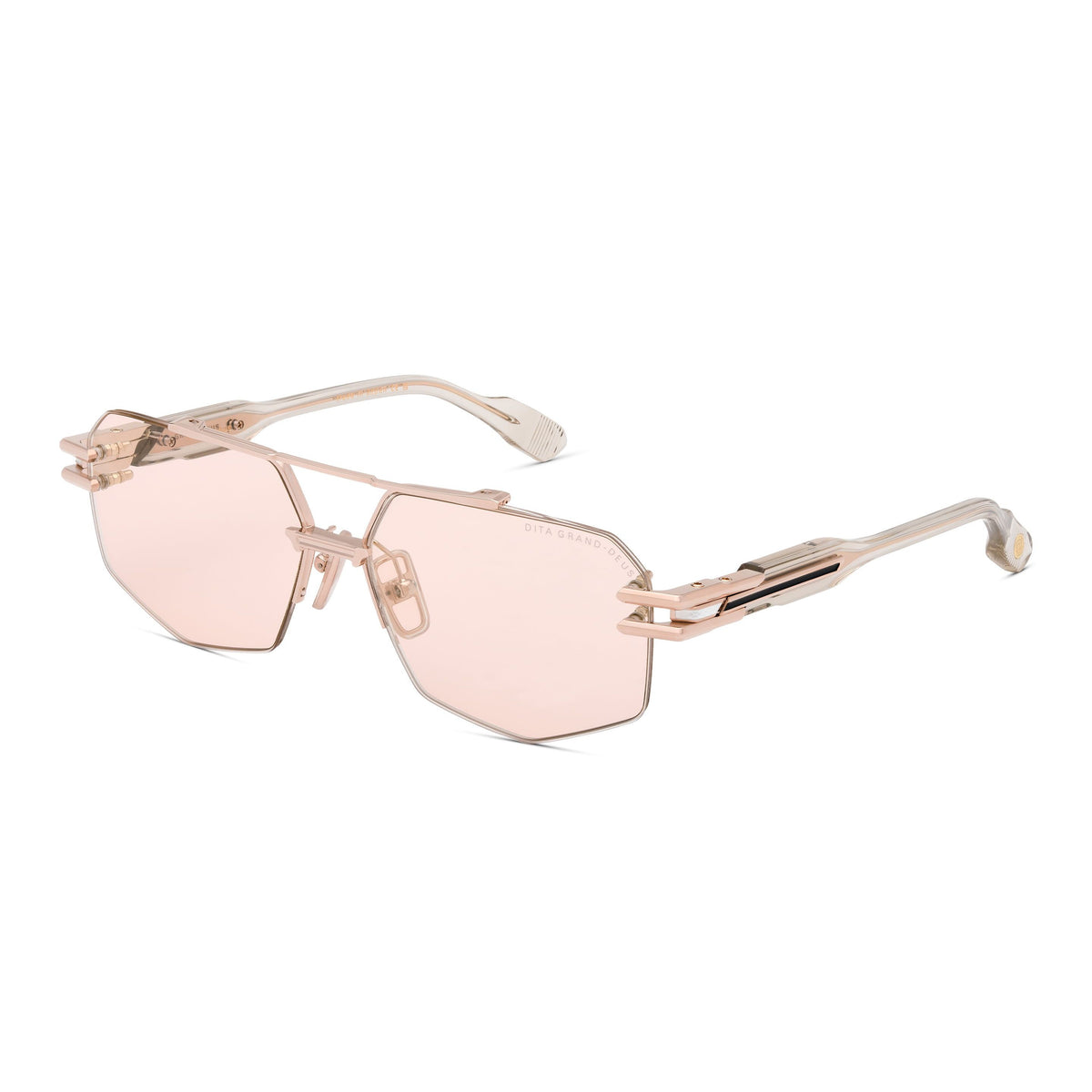 DITA GRAND-DEUS — Rose Gold - Khaki Crystal — angle view (DTX488-A-01)