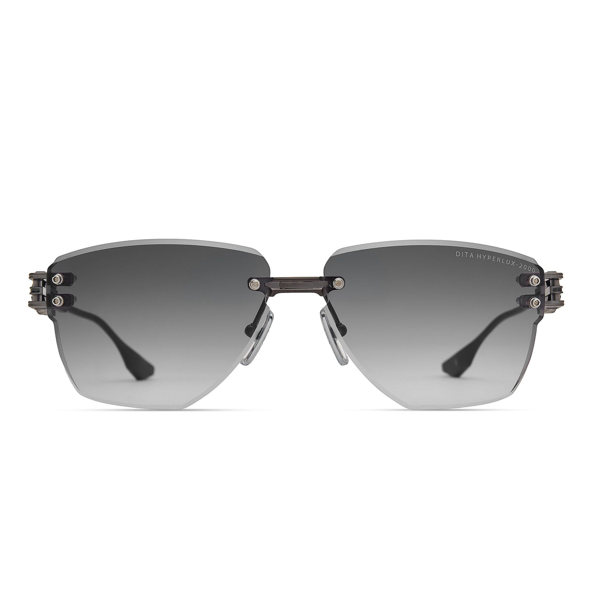 DITA HYPERLUX-2000 — Black Iron - Black — front view (DTS197-A-01)