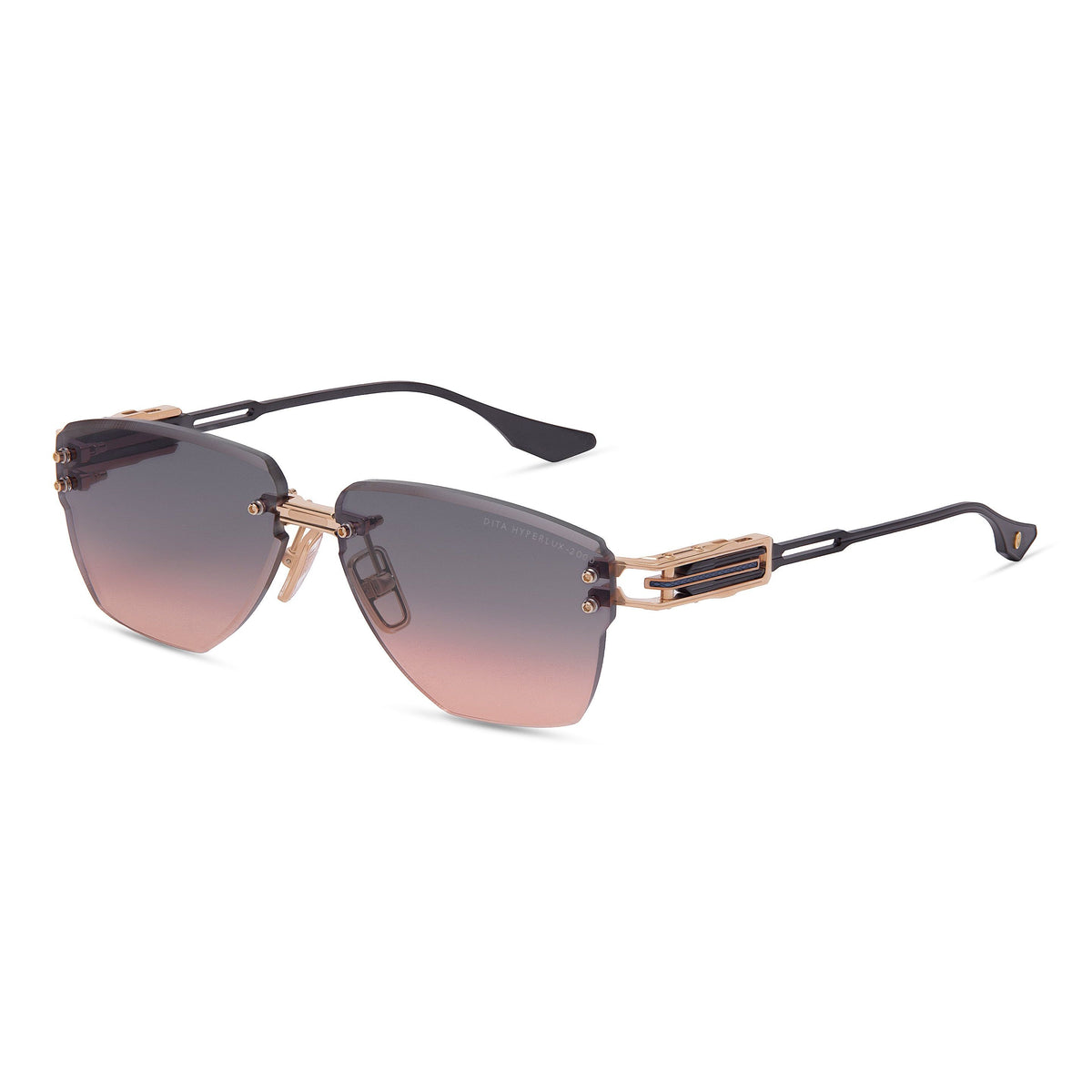 DITA HYPERLUX-2000 — Rose Gold - Blue - Black Iron — angle view (DTS197-A-03)