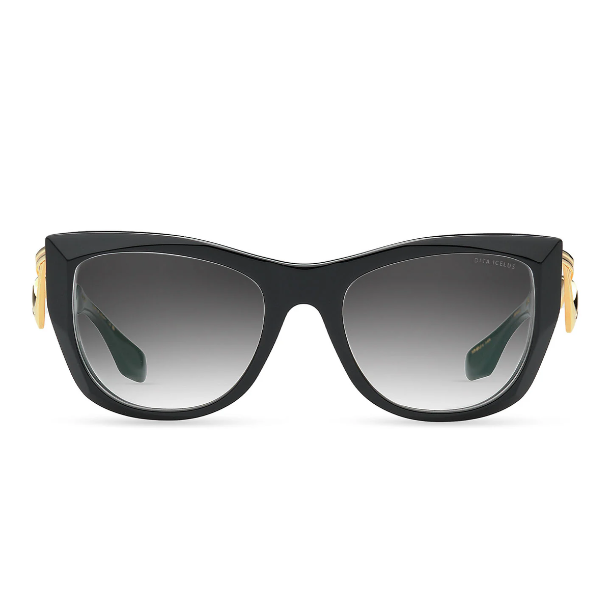 DITA Icelus // Black - Yellow Gold w/ Grey to Clear — front view