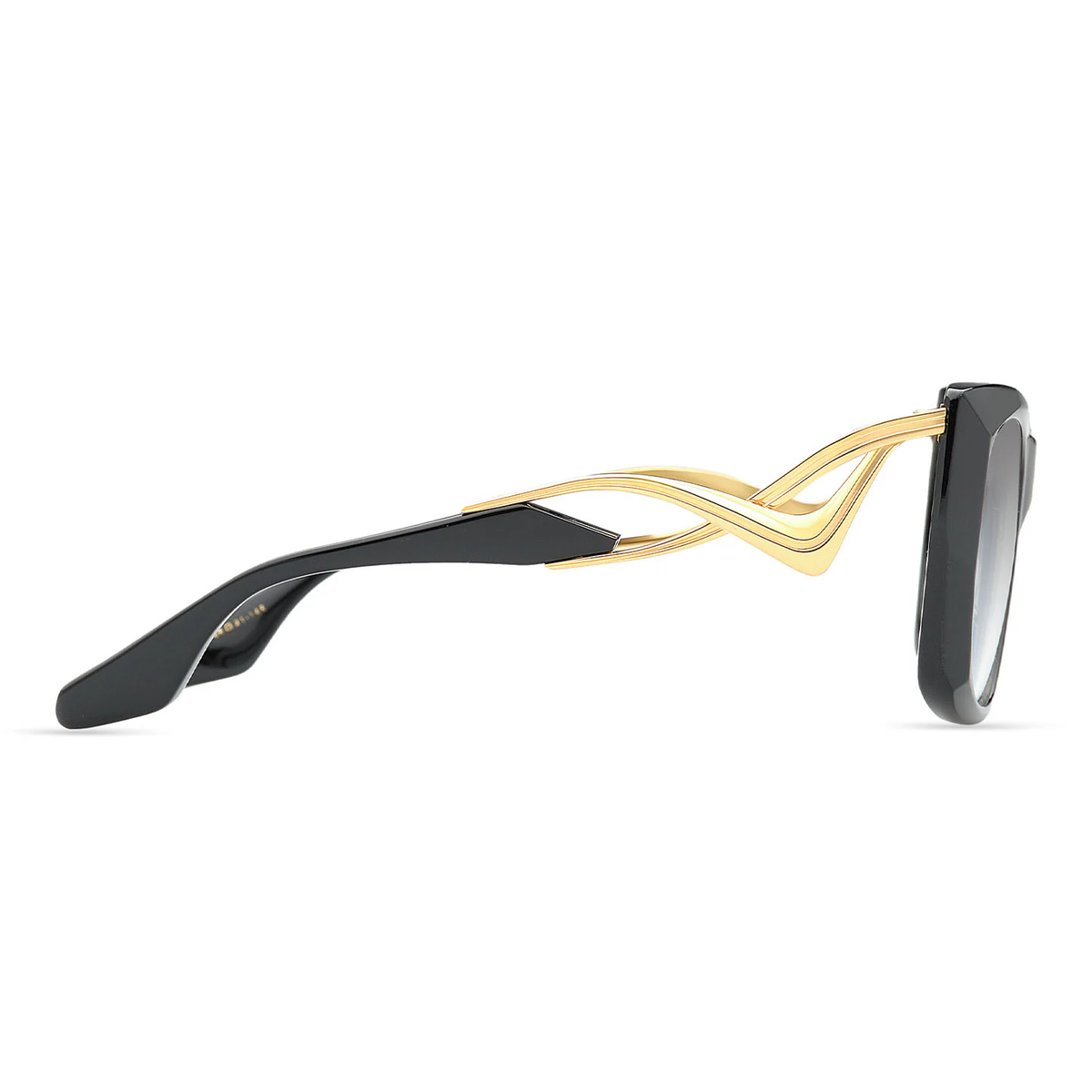 DITA Icelus // Black - Yellow Gold w/ Grey to Clear — side view