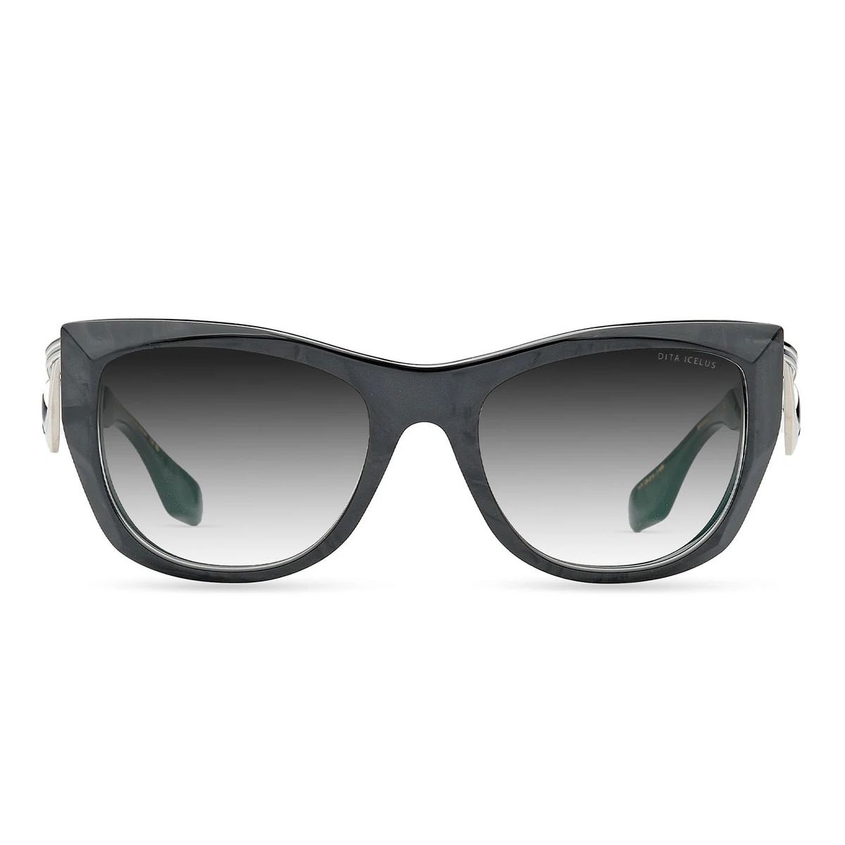 DITA ICELUS // Black Pearl - Silver w/ Dark Grey to Clear — front view